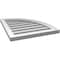 Ekena Millwork Quarter Round Top Right Surface Mount PVC Gable Vent w/ 2"W x 1-1/2"P Brickmould Frame, 20"W x 24"H GVPQR20X2402SF - alternate 4